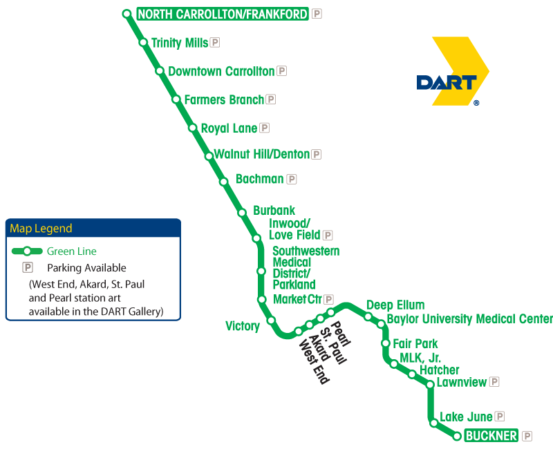 dart green line