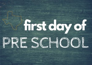 first day of school printable