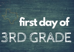 first day of school printable