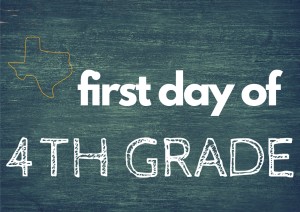 first day of school printable