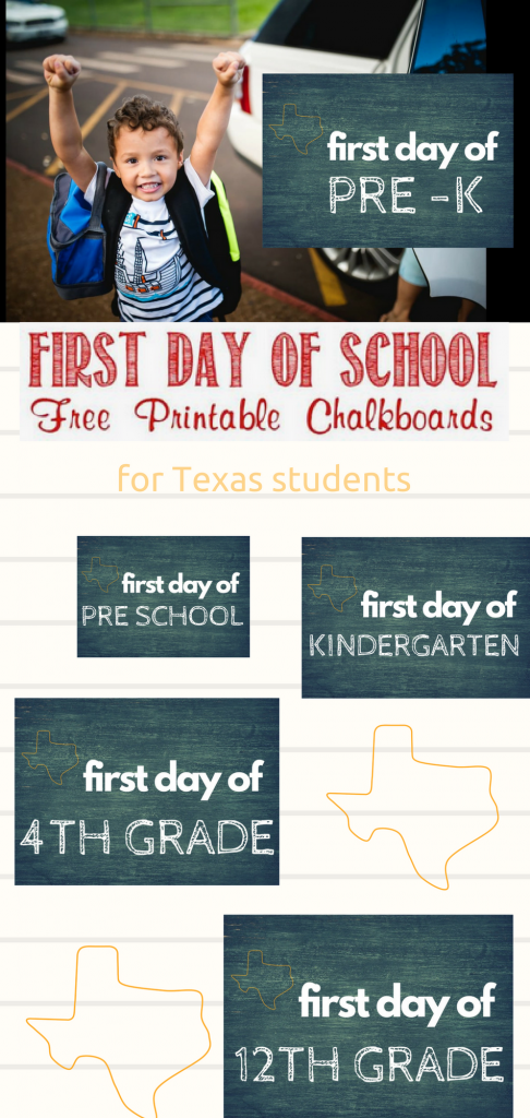 first day of school printable