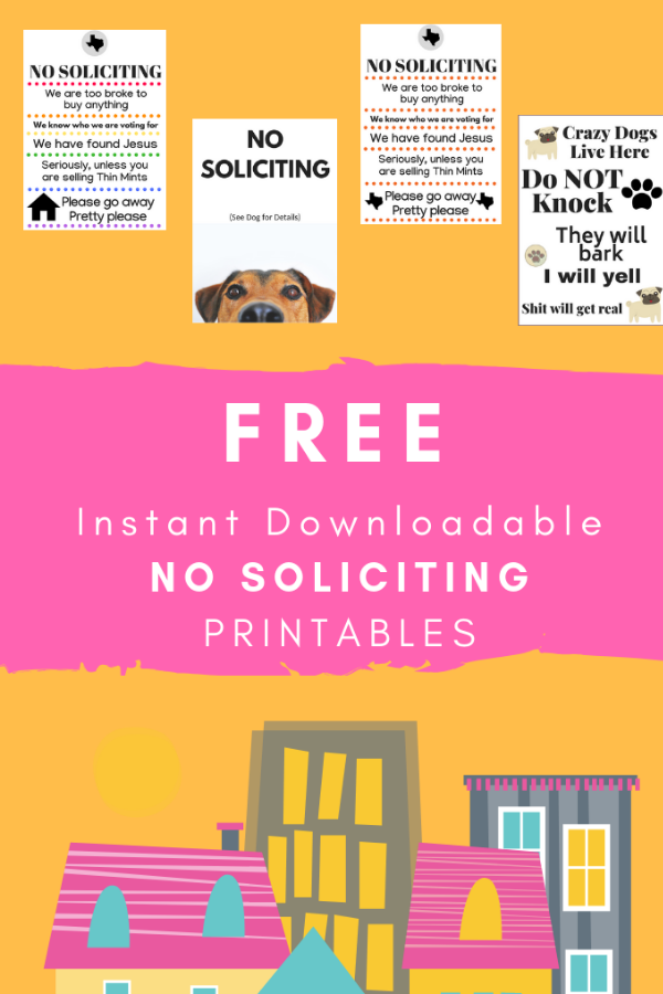 no soliciting printable